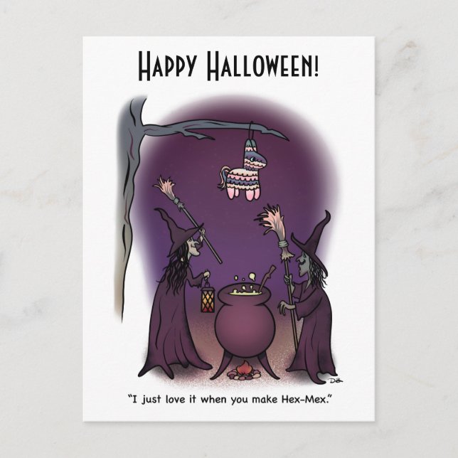Hex Mex Halloween Postcard (Front)