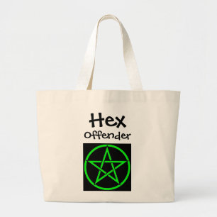 hex offender large tote bag