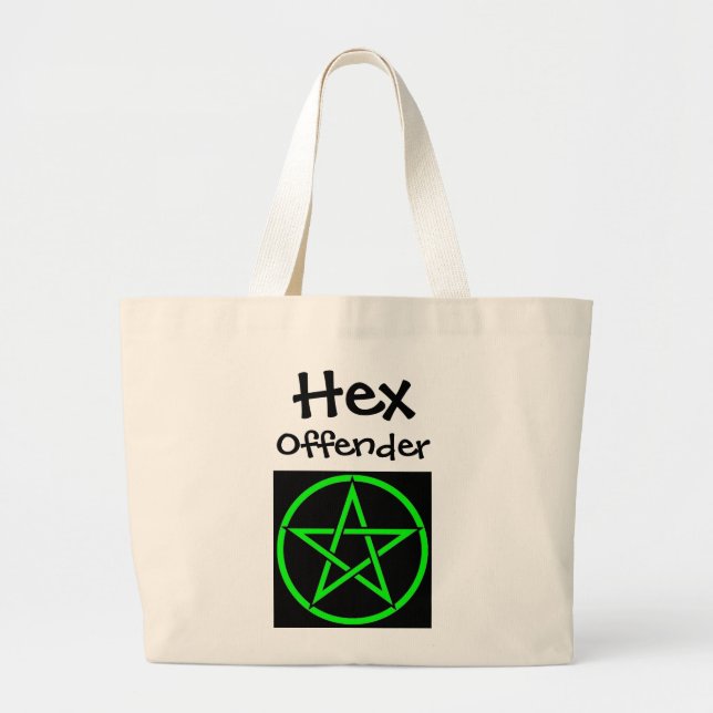 hex offender large tote bag (Front)