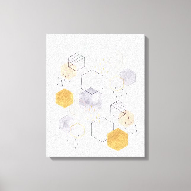 Hex Scatter Canvas Print (Front)