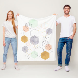 Hex Scatter Fleece Blanket