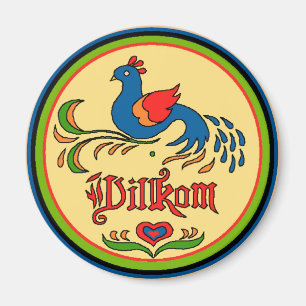 Hex Sign Welcome Bird Magnet