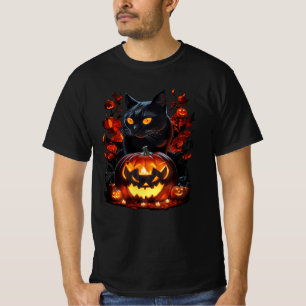 Hex, the Halloween black cat T-shirt