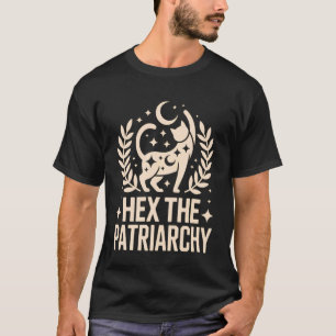 Hex The Patriarchy Feminist Cat Magic Design T-Shirt