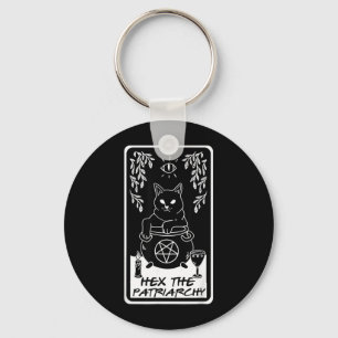 Hex The Patriarchy Feminist Witch Halloween Witch Key Ring