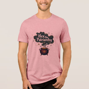 Hex the Patriarchy - Feminist Witchy Aesthetic Tri-Blend Shirt