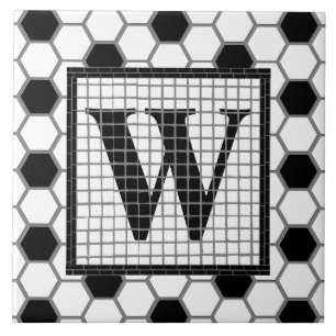 Hex Tile Print Monogram