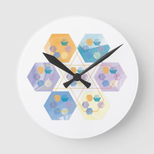 Hexa shape mesh wall clock , modern design