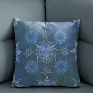 Hexa triangles yantra petals inscription  cushion