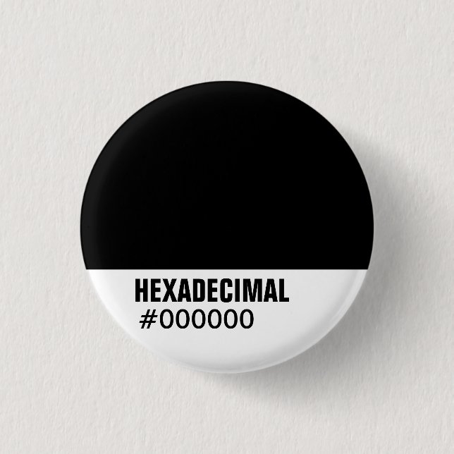 HEXADECIMAL Colour Template - Customised 3 Cm Round Badge (Front)