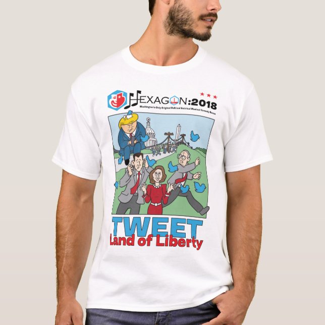 Hexagon 2018: Tweet Land of Liberty, Option 4 T-Shirt (Front)