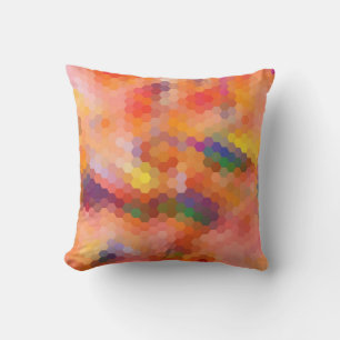 Hexagon Abstract Art Modern Geometric Pattern Cushion