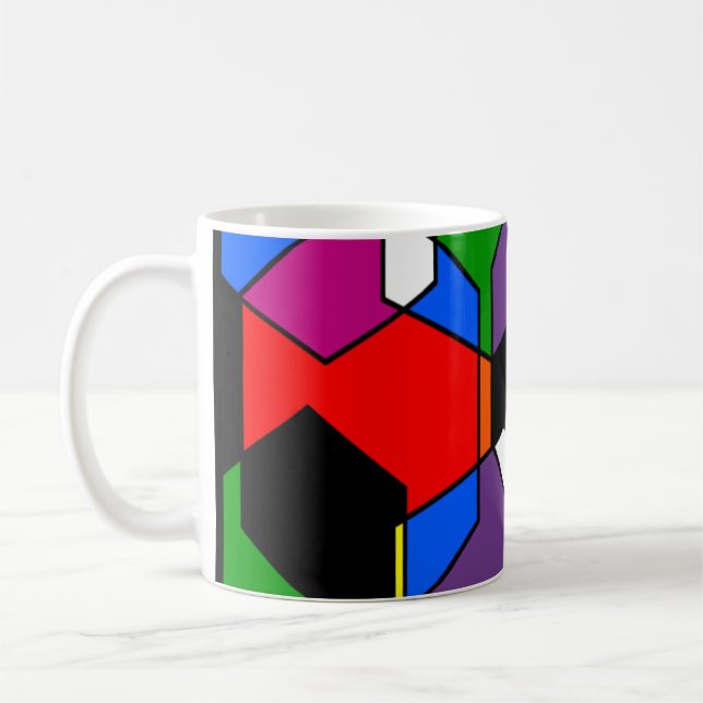 Hexagon Bauhaus Coffee Mug (Left)