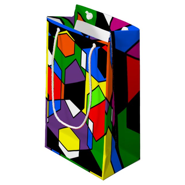 Hexagon Bauhaus  Small Gift Bag (Front Angled)