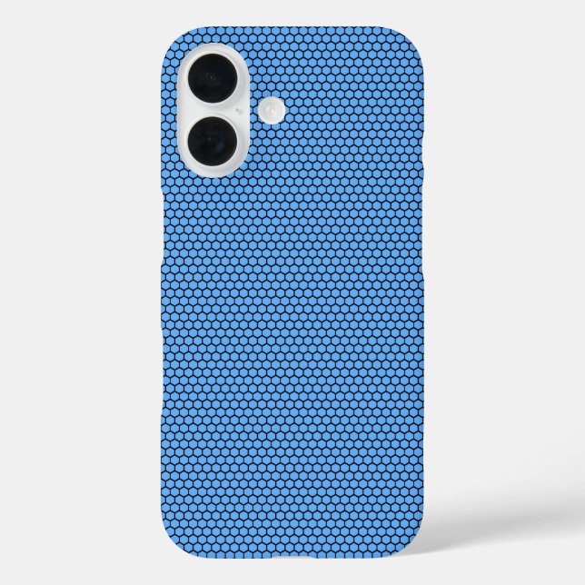 Hexagon Blue Black Pattern Case-Mate iPhone Case (Back)