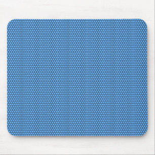 Hexagon Blue Black Pattern Mouse Pad