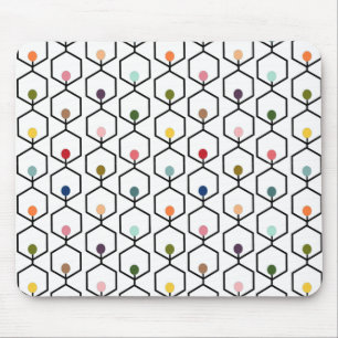 Hexagon Chains Mouse Pad