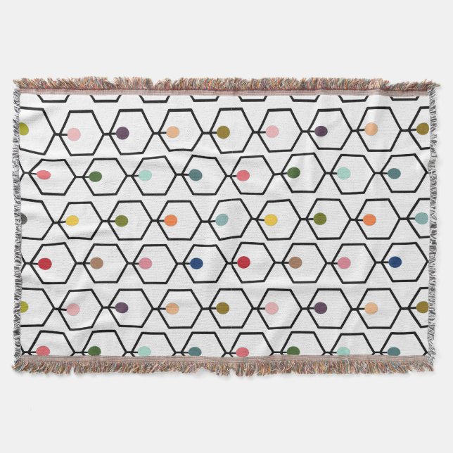 Hexagon Chains Throw Blanket (Front)