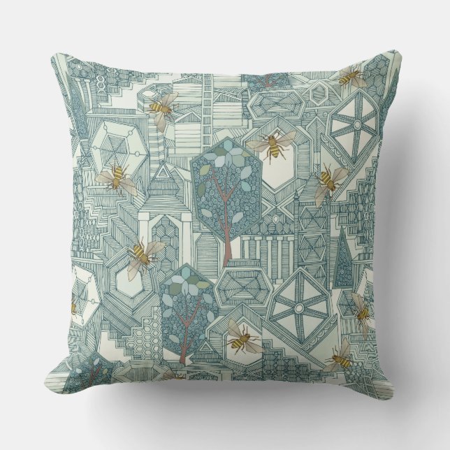hexagon city cushion (Front)