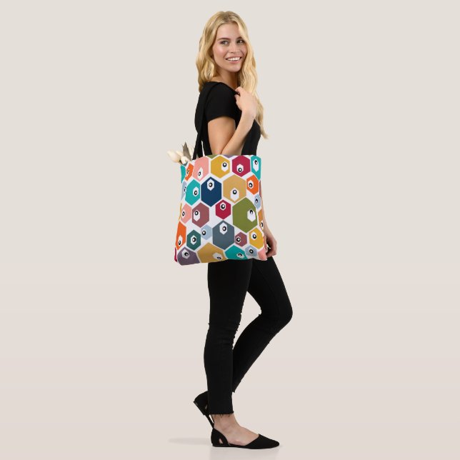 Hexagon Eyeballs  Tote Bag (On Model)