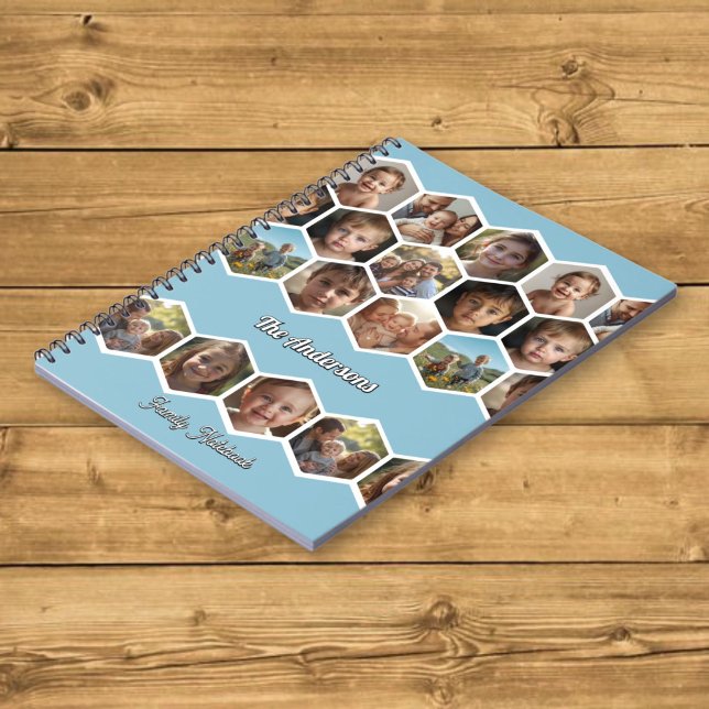 Hexagon Family Photo Collage Notebook (Creator Uploaded)