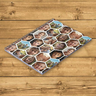 Hexagon Family Photo Collage Notebook