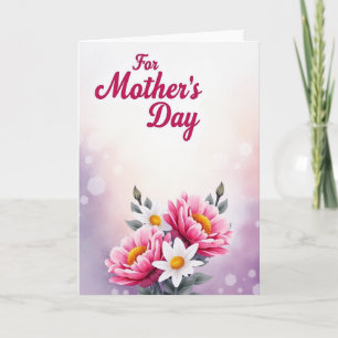 Hexagon Floral For Mothers Day Card