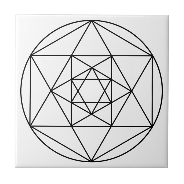 Hexagon Gem1 Ceramic Tile (Front)