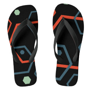 Hexagon Geometric Pattern Thongs