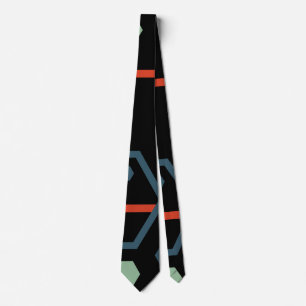 Hexagon Geometric Pattern Tie