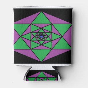 Hexagon Mandala Can Cooler