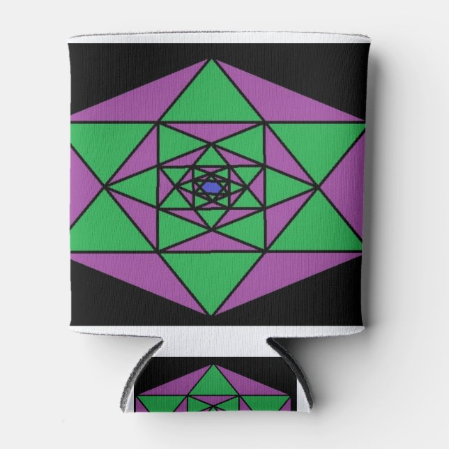 Hexagon Mandala Can Cooler (Front)