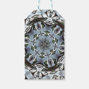 Hexagon Of Jungle Leaves and Tropical Flowers Gift Tags