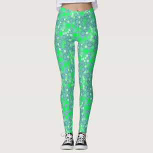 Hexagon pattern 02b.Green GBlue BG Leggings