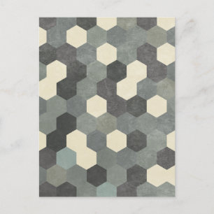 Hexagon Pattern Postcard