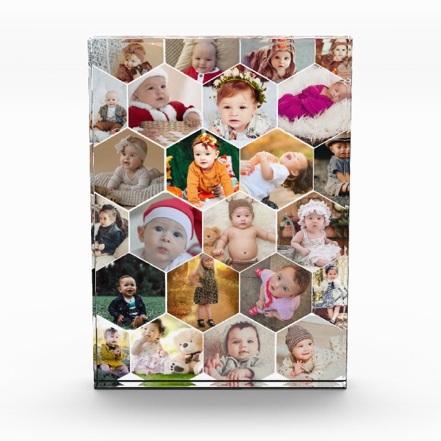 Hexagon Photo Collage Block (Front)