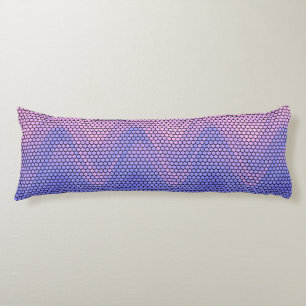 Hexagon Purple Pink Abstract Pattern Body Cushion