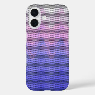 Hexagon Purple Pink Abstract Pattern iPhone 16 Case