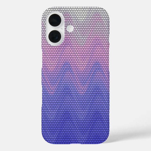 Hexagon Purple Pink Abstract Pattern Case-Mate iPhone Case (Back)