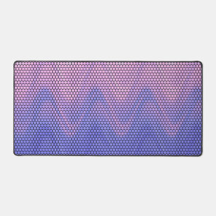 Hexagon Purple Pink Abstract Pattern Desk Mat