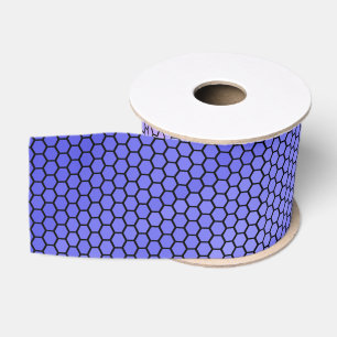 Hexagon Purple Pink Abstract Pattern Grosgrain Ribbon