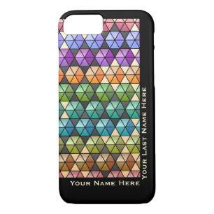 Hexagon Quilt Warm Rainbow IP6 (Personalised) iPhone 8/7 Case