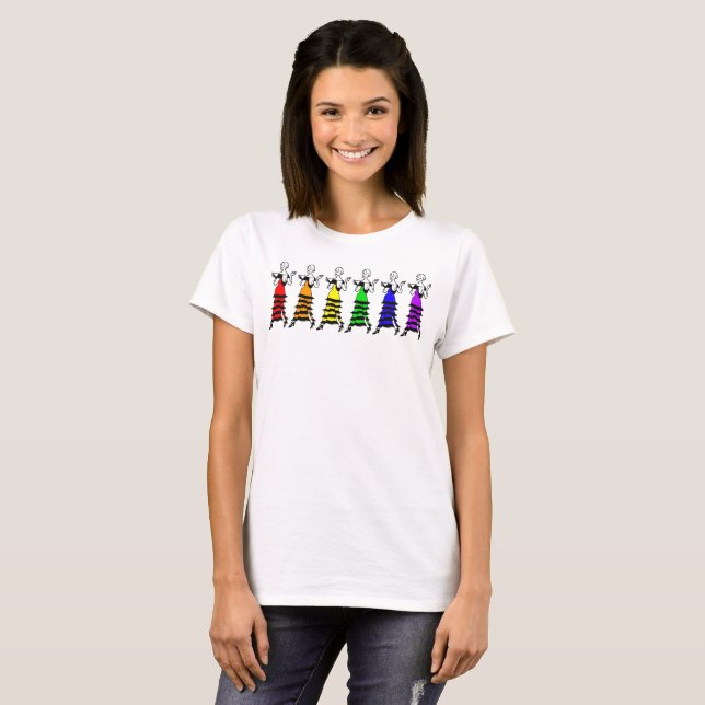 Hexagon Rainbow Flappers Shirt (Front Full)