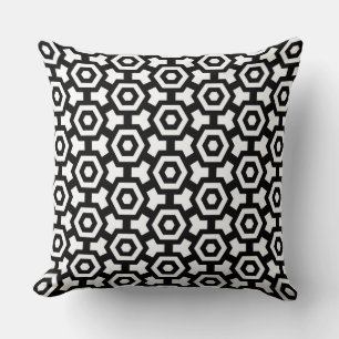 Hexagon Rings Throw Pillow