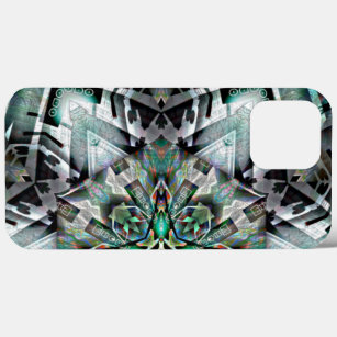 Hexagon with leftover banner and graffiti, digital iPhone 13 pro max case