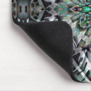 Hexagon with leftover banner and graffiti, digital mouse pad