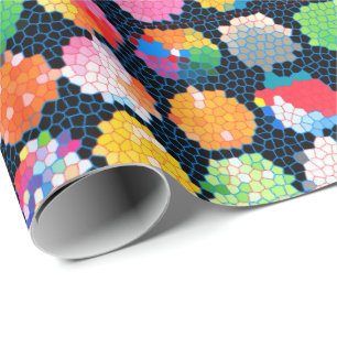 Hexagonal Beachball Dots Wrapping Paper