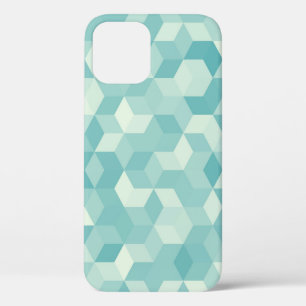 Hexagonal Blue Seamless Pattern iPhone 12 Case