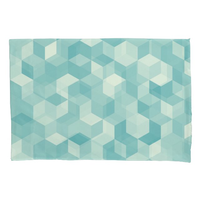 Hexagonal Blue Seamless Pattern Pillowcase (Front)