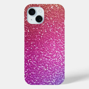 Hexagonal Glitter Rainbow Gradient iPhone 15 Case